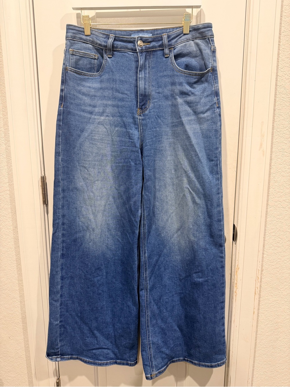 BlueMoment Wide Leg High Waist Stretchy Women Jeans